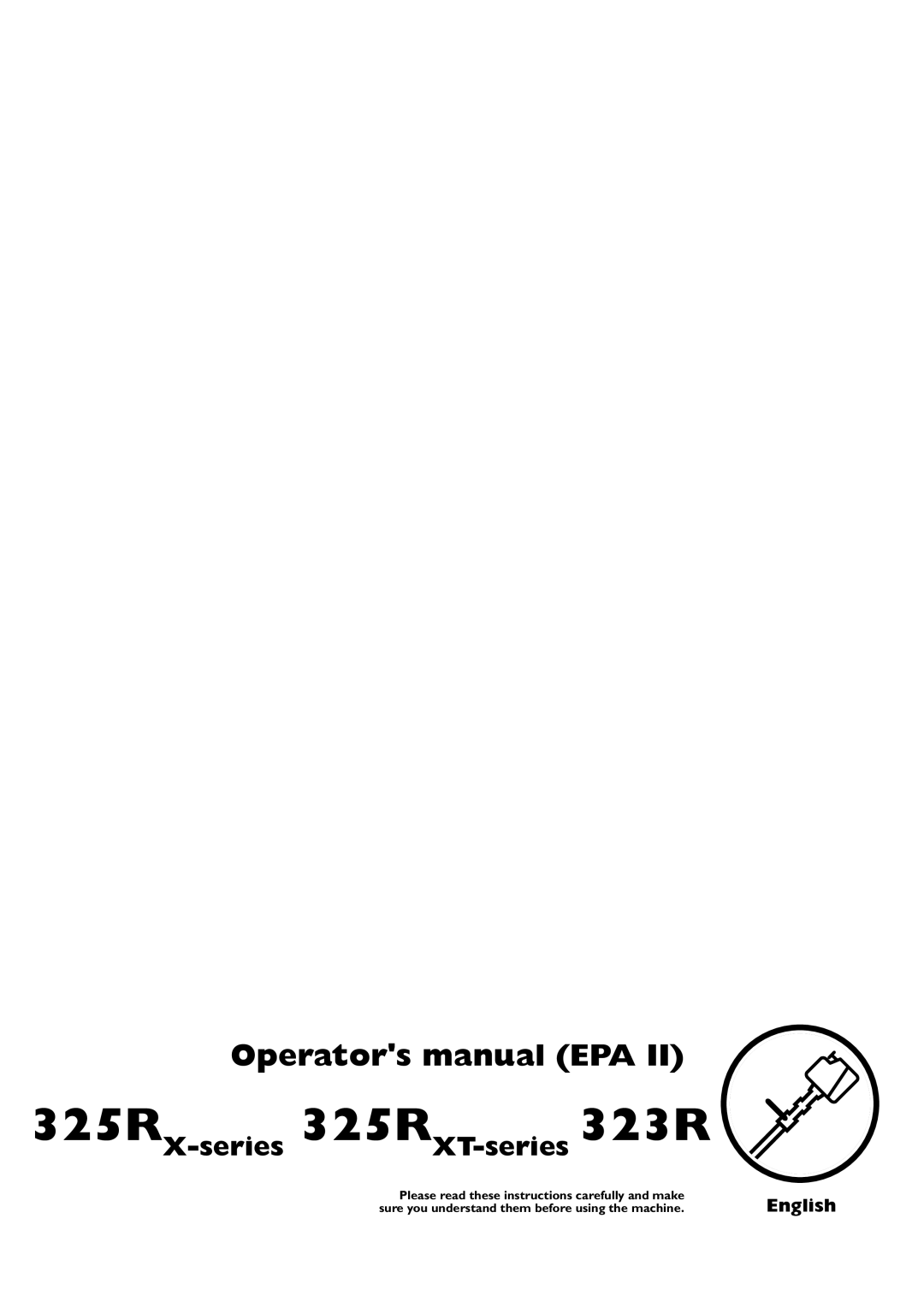 Husqvarna 325R, 323R manual Operators manual EPA 