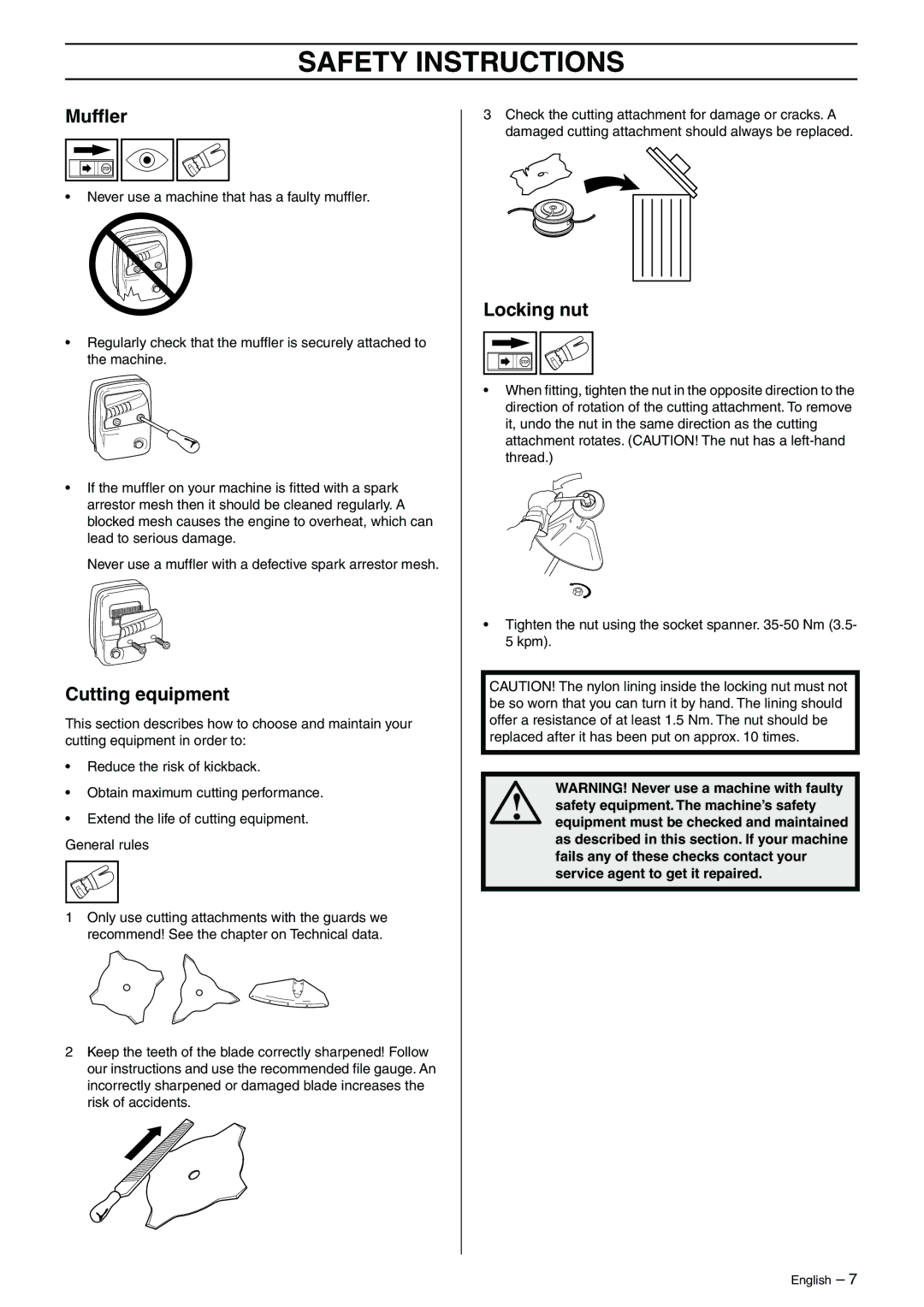 Husqvarna 325RJ manual Safety Instructions 