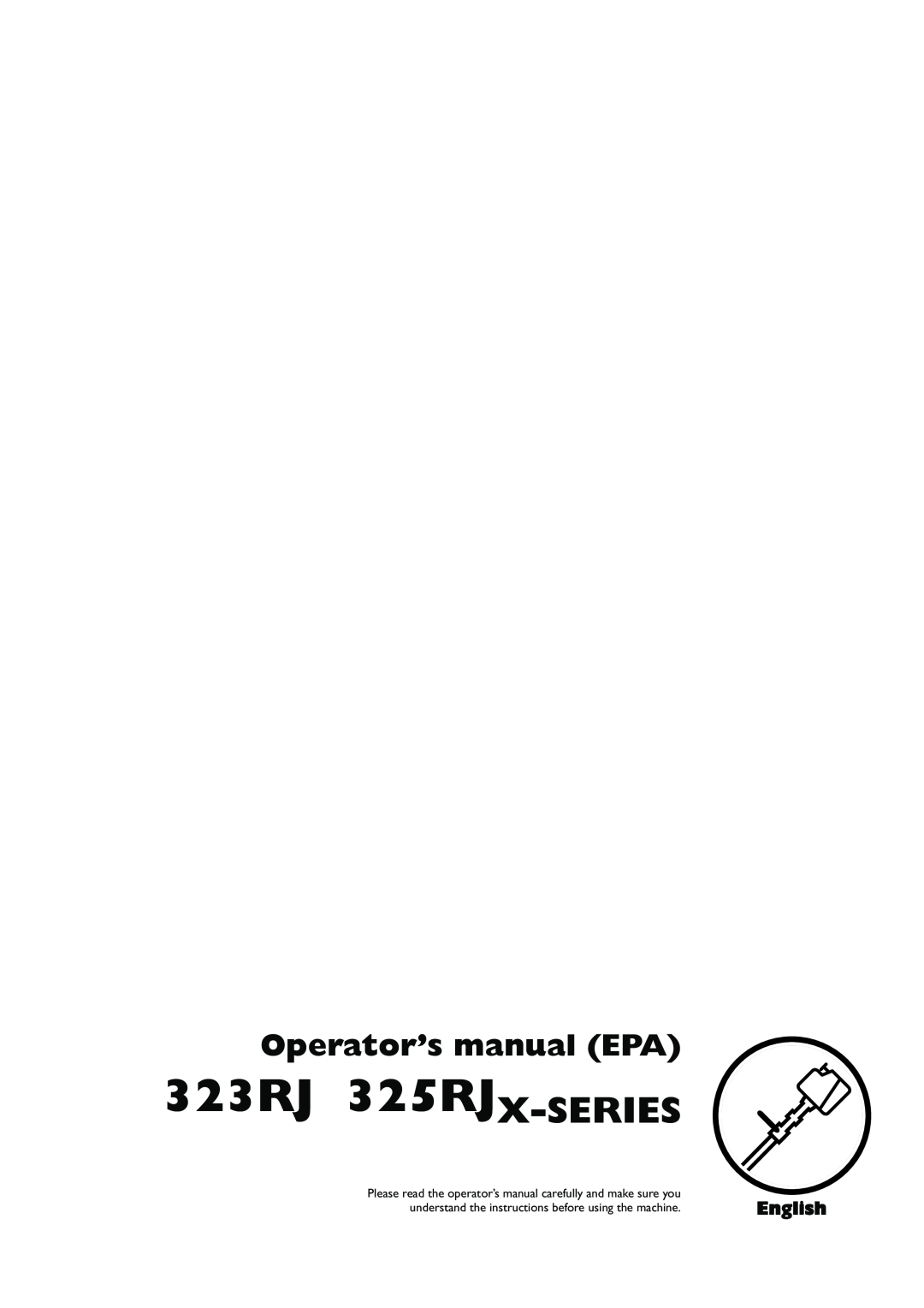 Husqvarna manual 323RJ 325RJX-SERIES, Operator’s manual EPA, English 