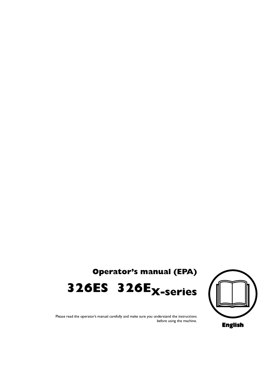 Husqvarna manual 326ES 326EX-series, Operator’s manual EPA, English 