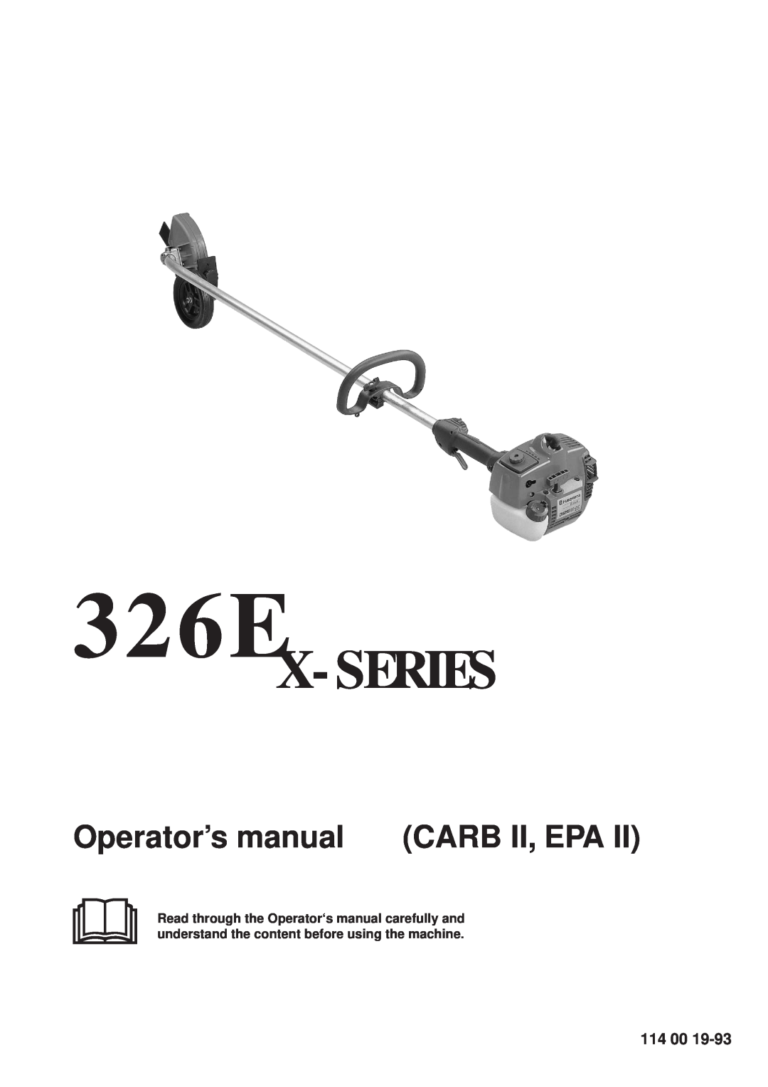 Husqvarna manual 326EX-SERIES, Operator’s manual CARB II, EPA 