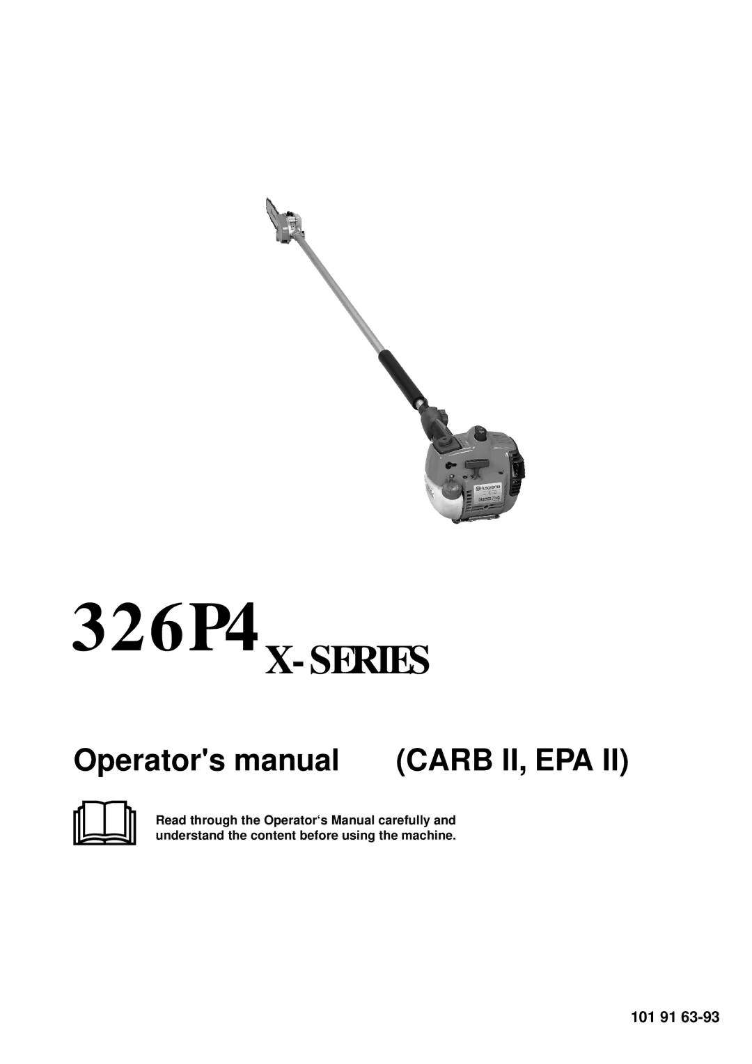 Husqvarna 326P4, 326P5 manual 326P4X-SERIES, 101 91 