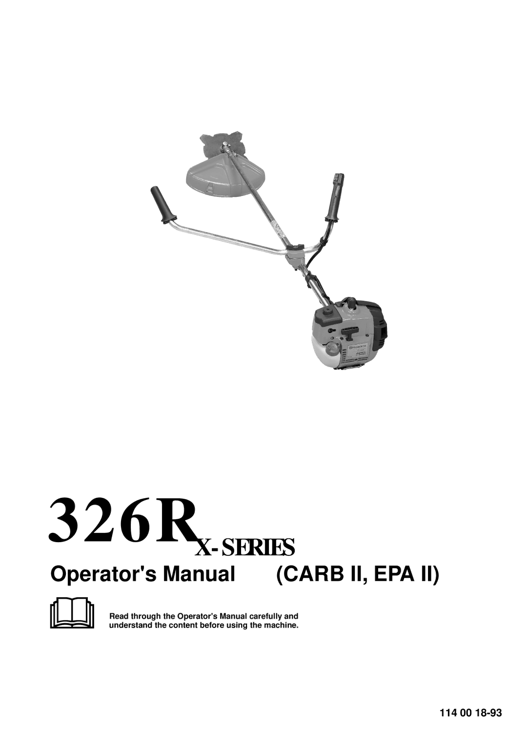 Husqvarna manual 326RX-SERIES, 114 00 