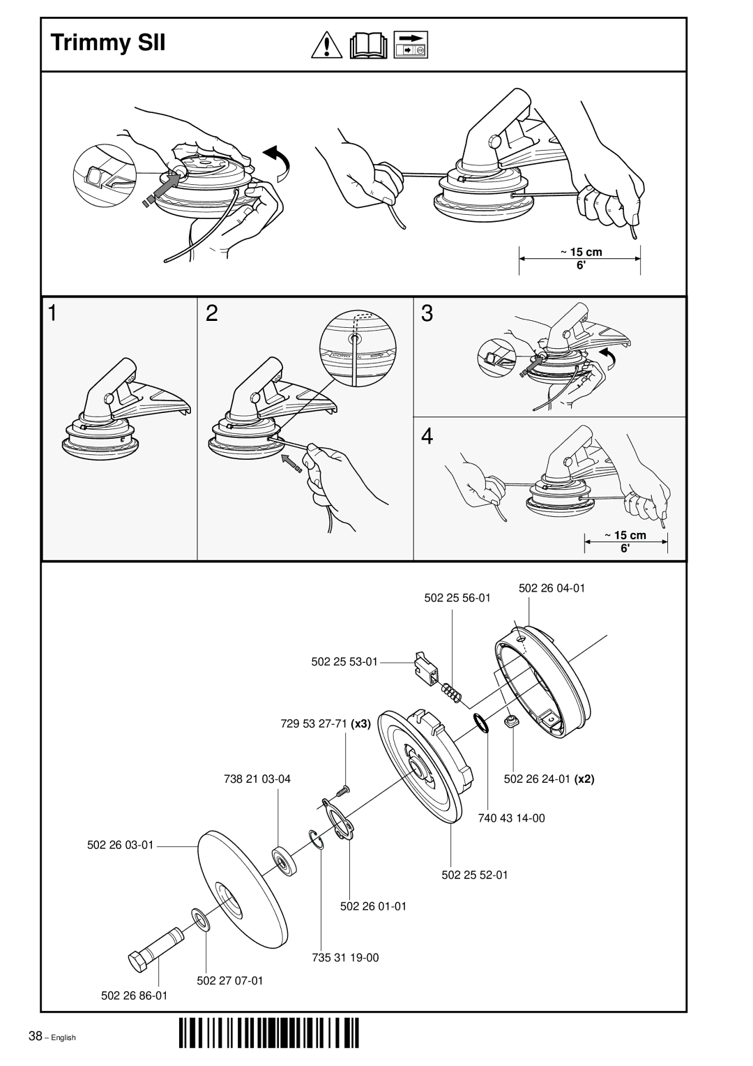 Husqvarna 326RX manual ´+H!y¶3D¨ 