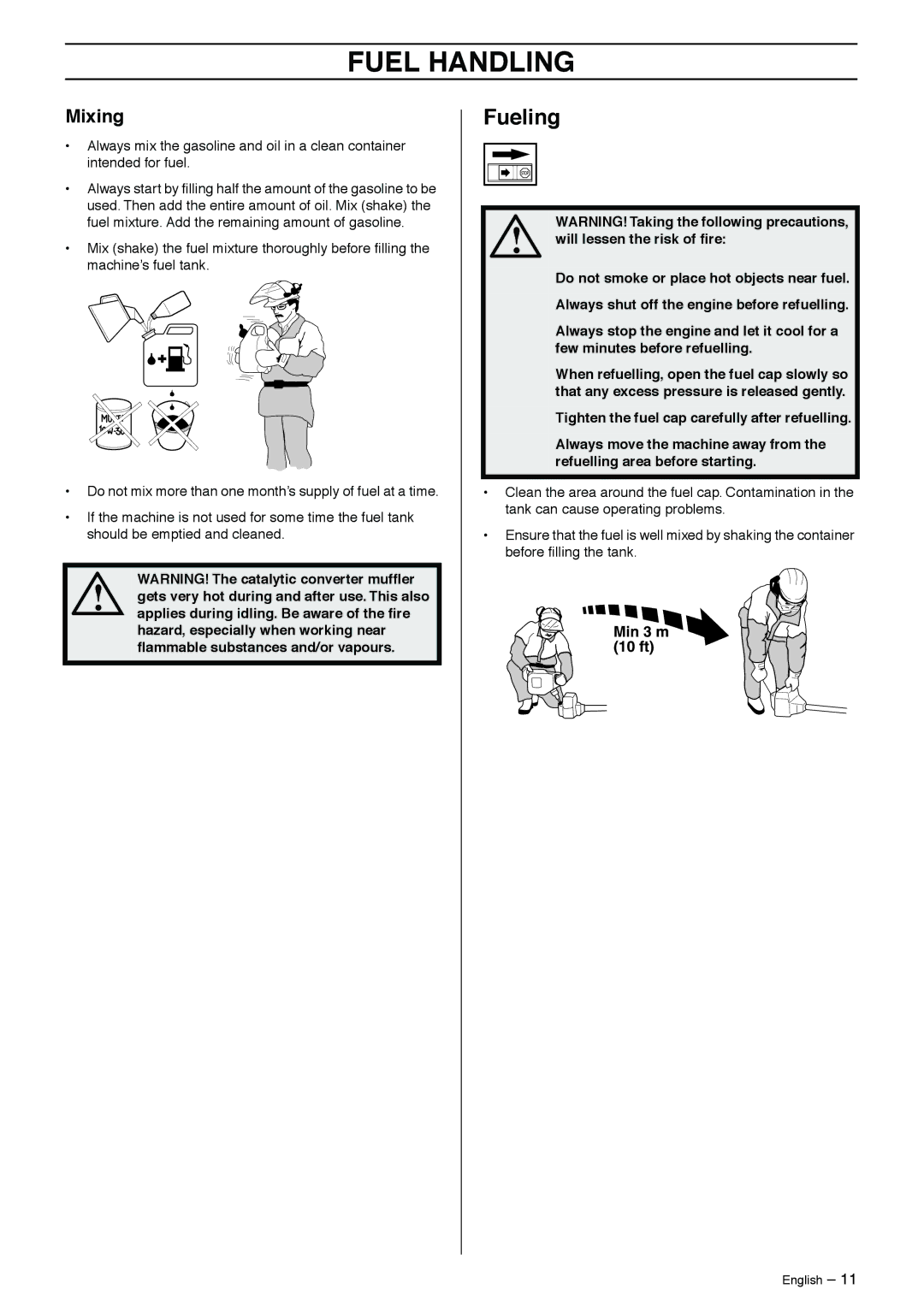 Husqvarna 326SX-Series manual Fueling, Mixing 