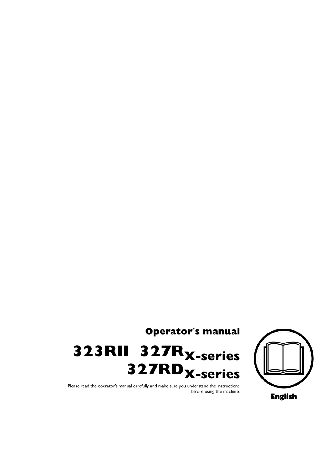 Husqvarna manual 323RII 327RX-series, 327RDX-series, Operator′s manual, English 