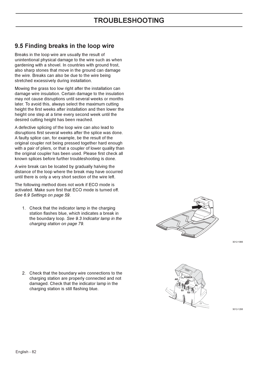 Husqvarna 330X, 320 manual Finding breaks in the loop wire 