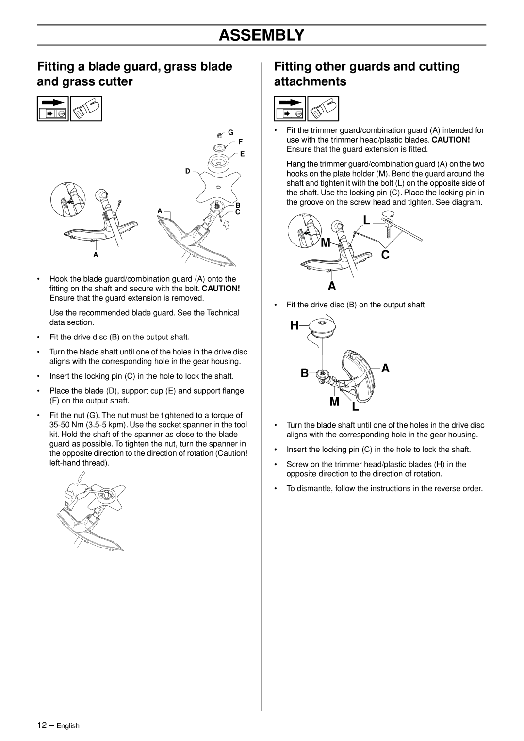 Husqvarna 333RJ, 335RJX-Series manual Hook the blade guard/combination guard a onto 