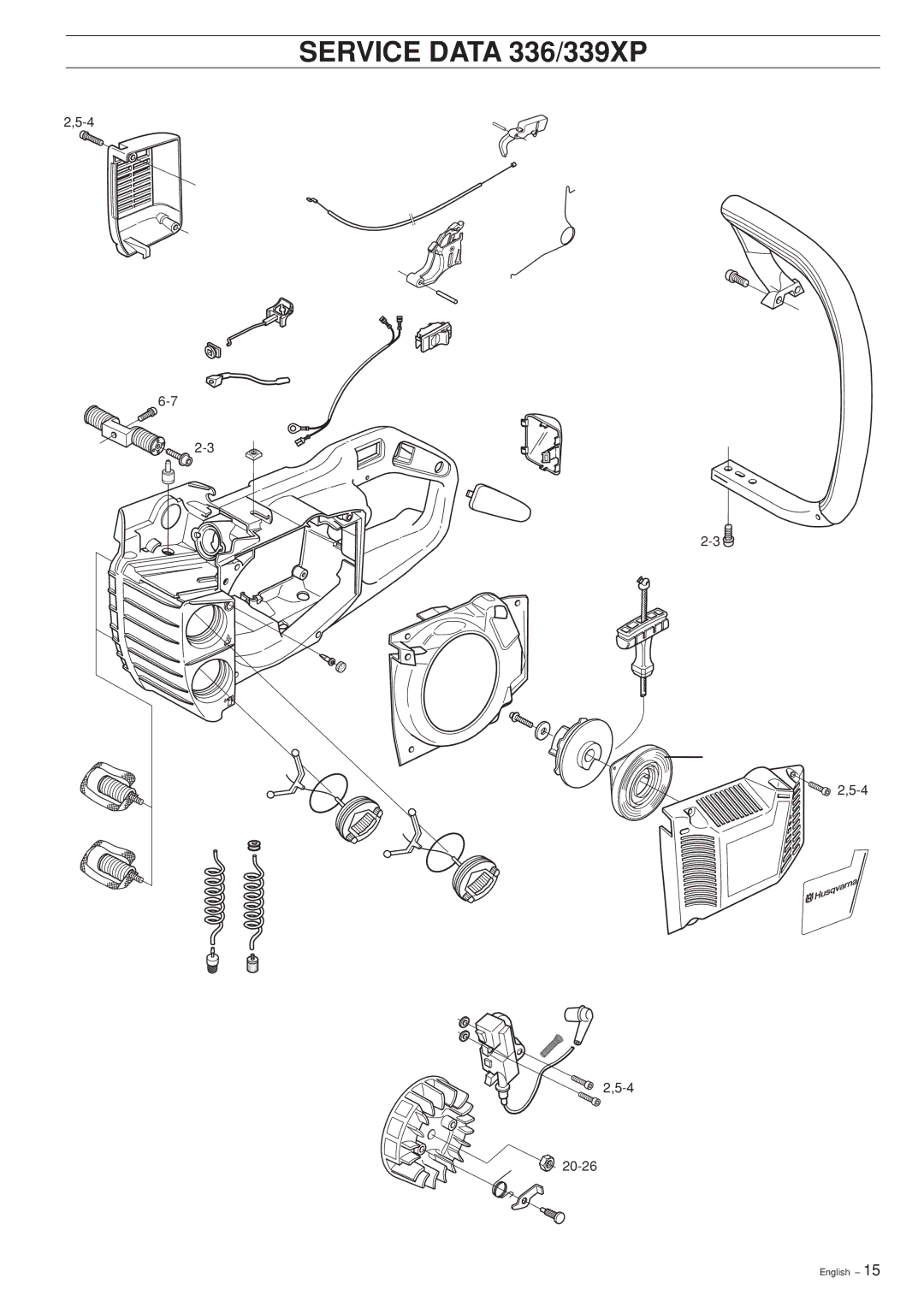 Husqvarna 334T, 339XP, 338XPT, 336, Chain Saw manual 20-26 