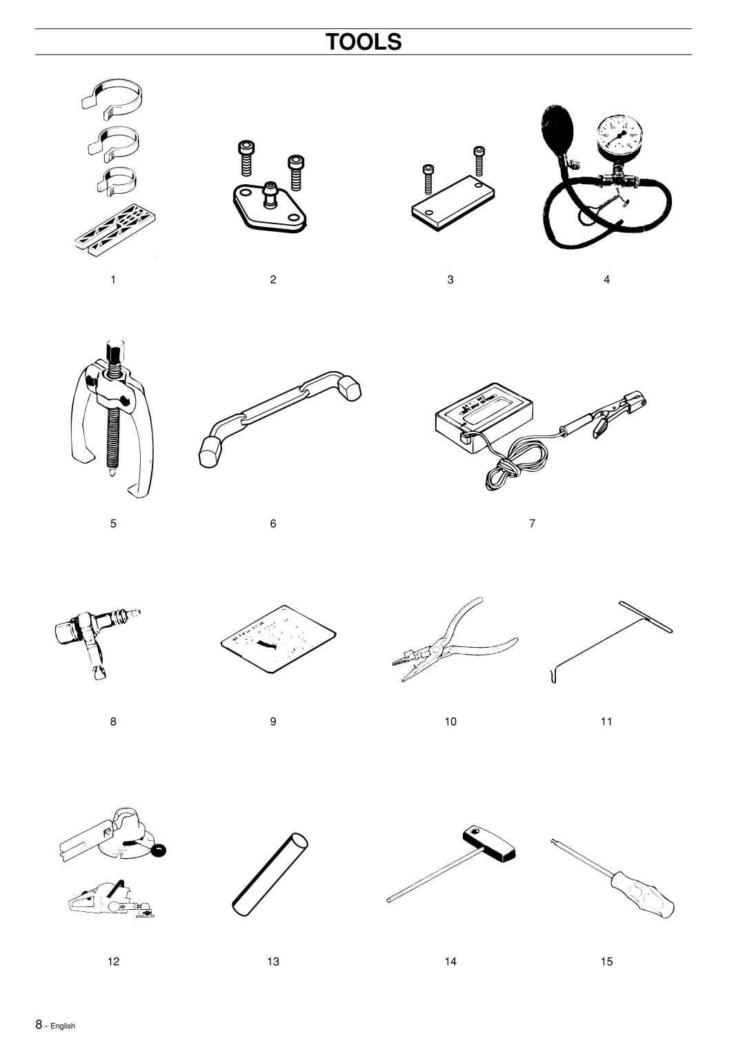 Husqvarna 336, 334T, 339XP, 338XPT, Chain Saw manual Tools 