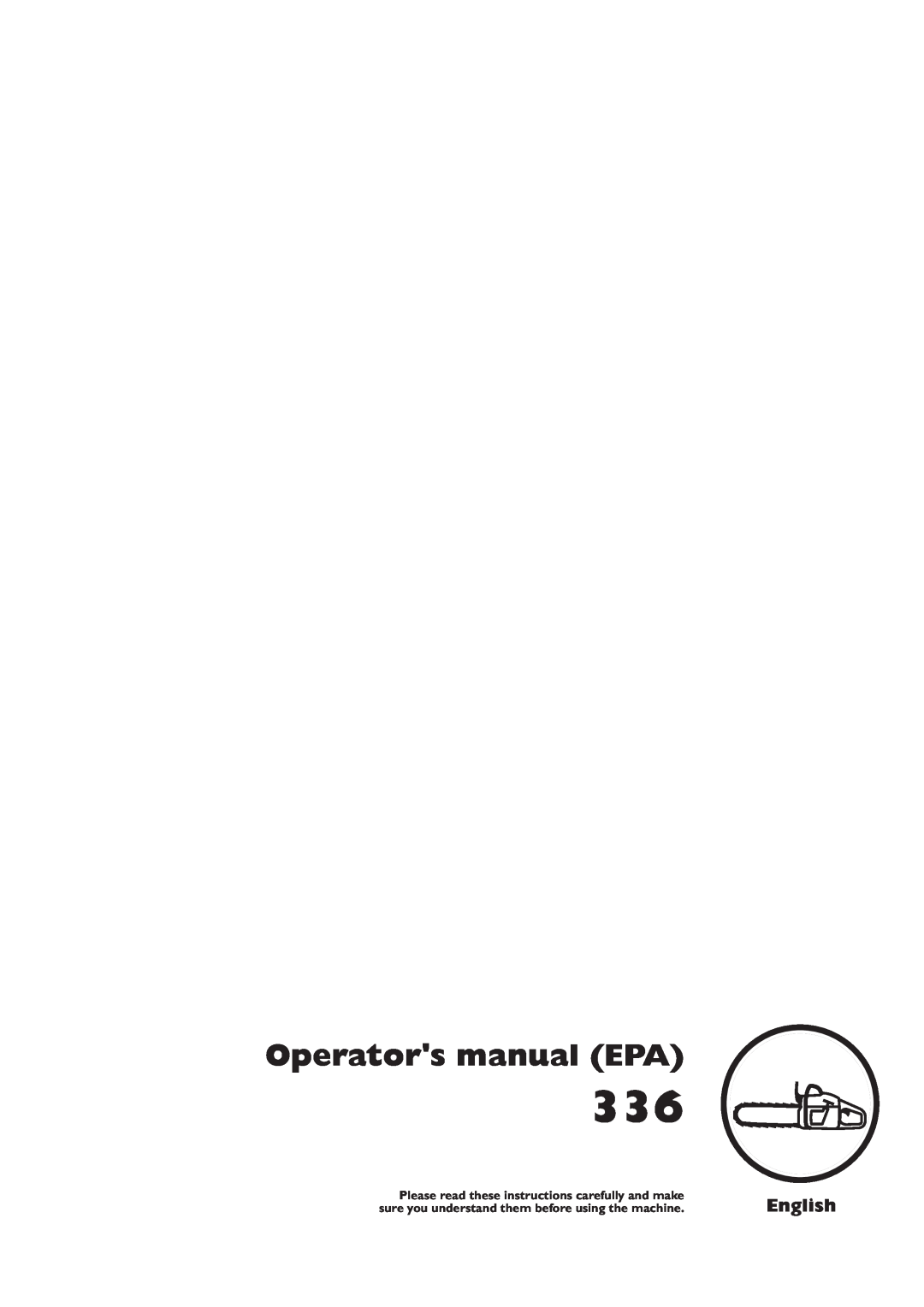 Husqvarna 339XP manual English, Operators manual EPA 