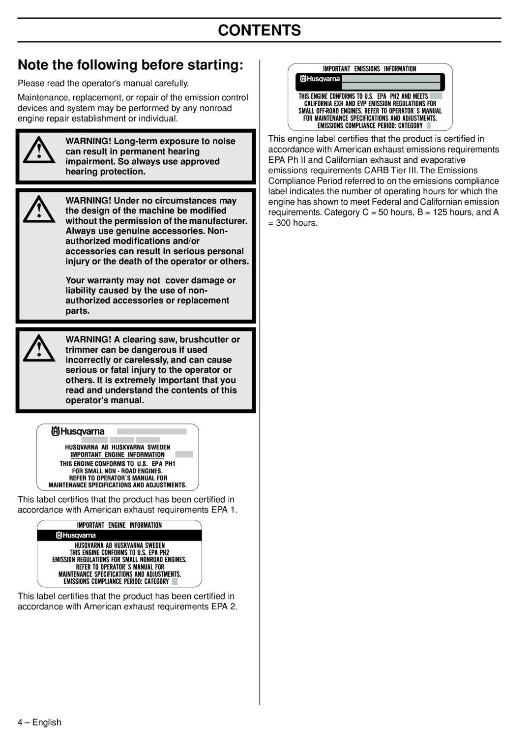 Husqvarna 33RJ manual Twc 