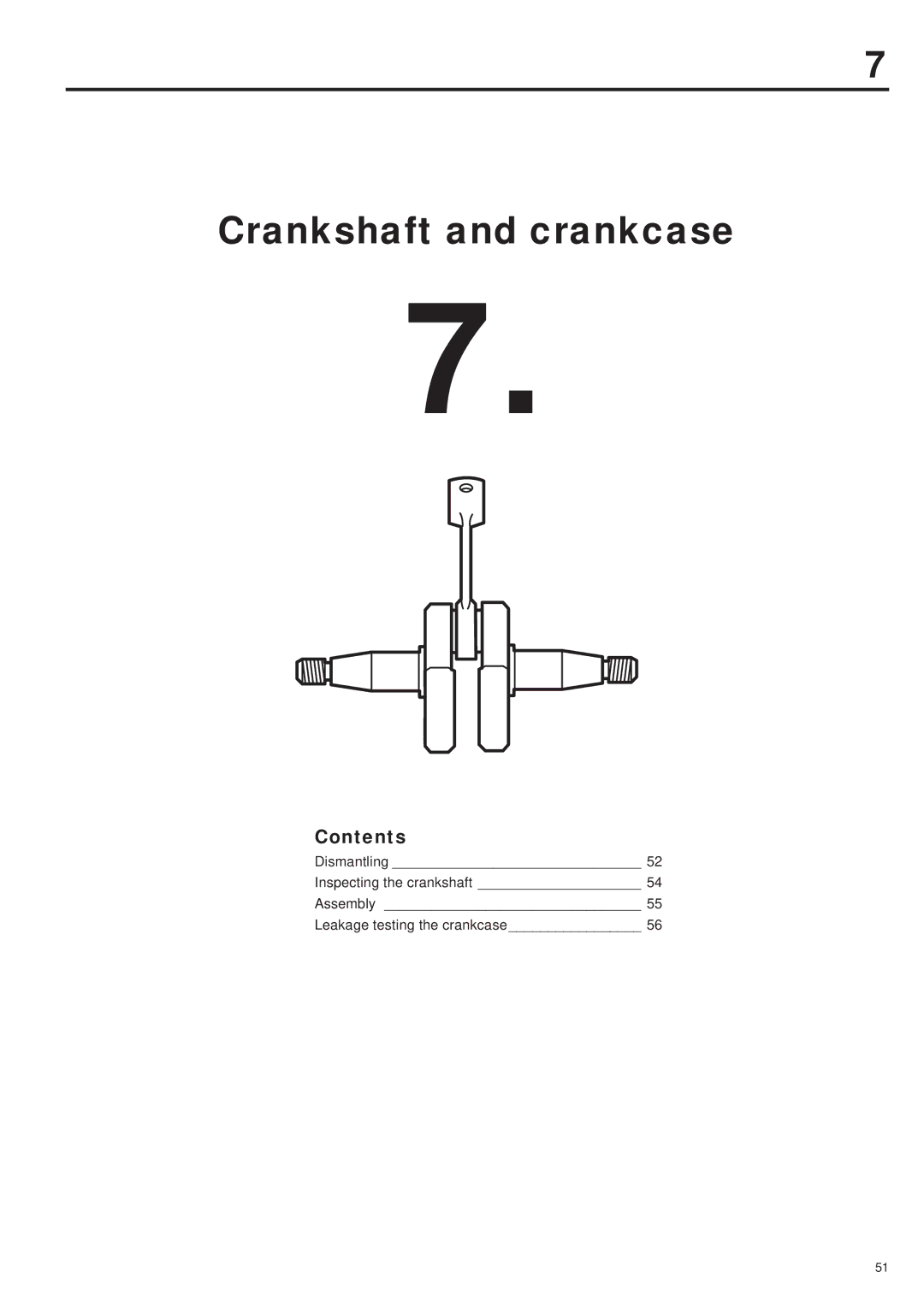 Husqvarna 343R, 345RX, 343F, 345FX, 345FXT manual Crankshaft and crankcase, Contents 