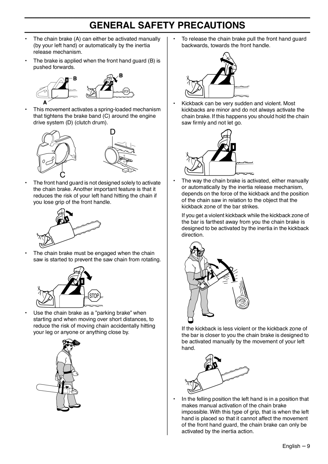 Husqvarna 1151435-95, 353 EPA III manual General Safety Precautions 