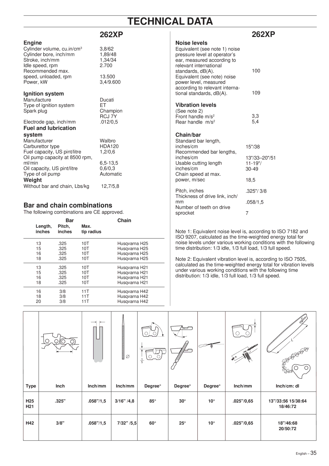 Husqvarna 254XP, 257, 262XP, 354XP, 257, 262XP manual Fuel and lubrication 