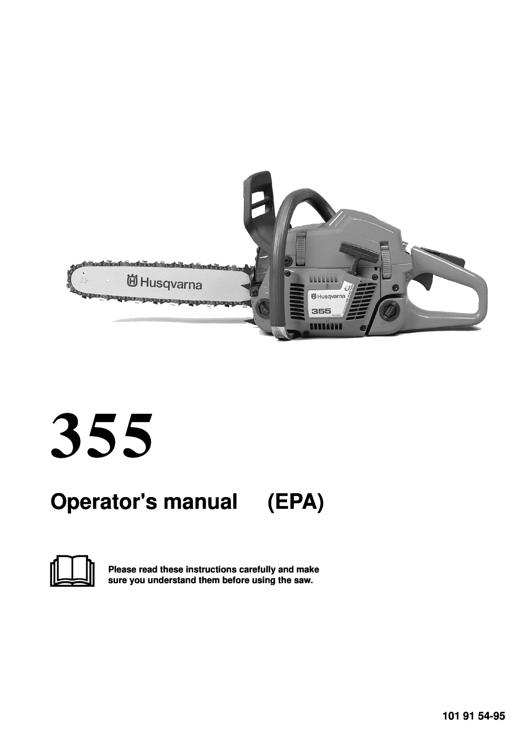 Husqvarna 355 manual 101 91, Operators manual EPA 
