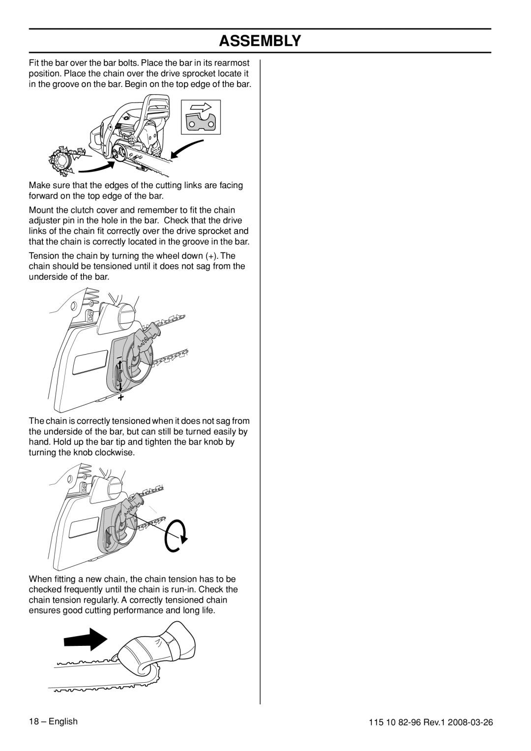 Husqvarna 355RX, 355FXT, 355FRM manual Assembly 