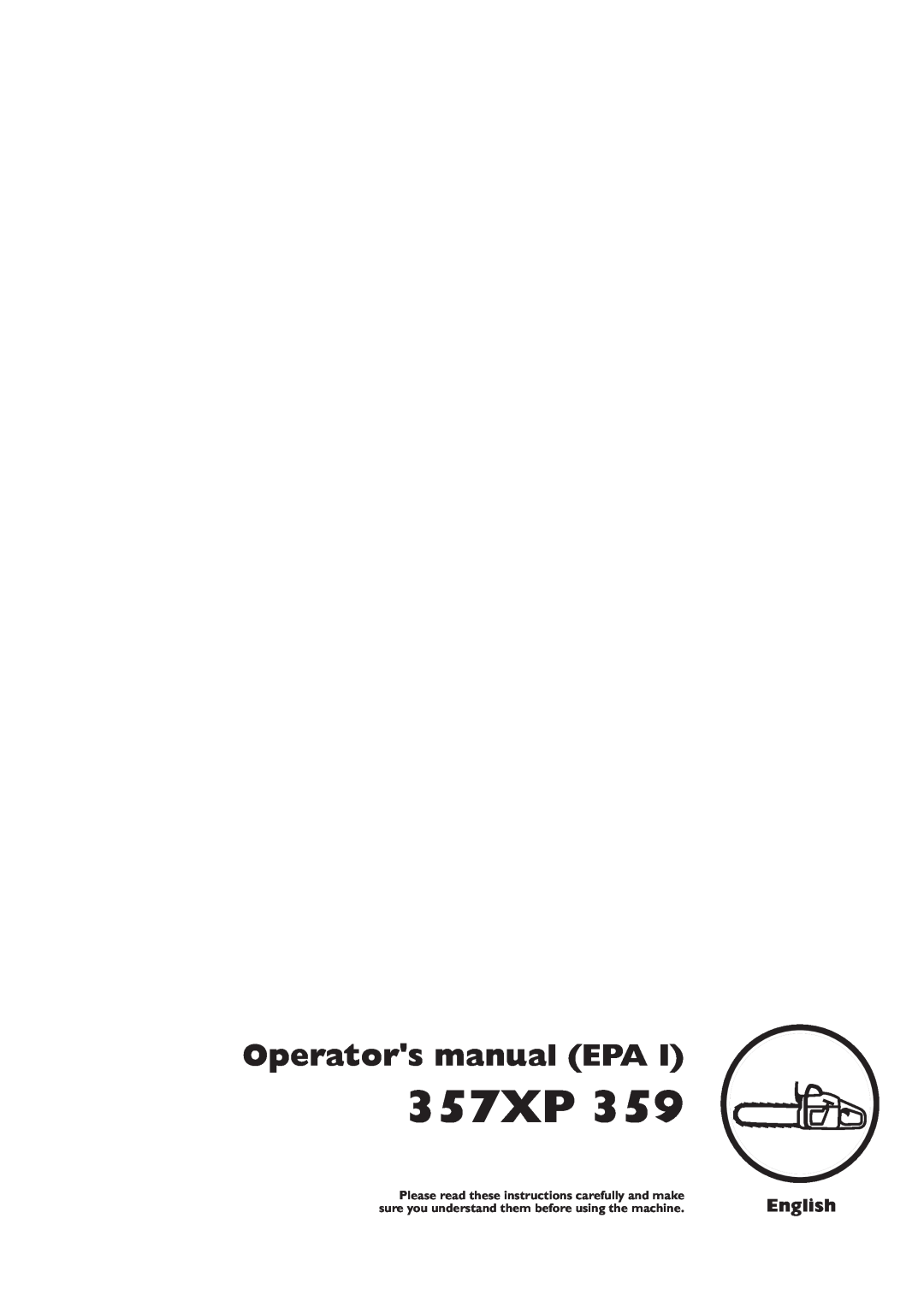 Husqvarna 359 manual English, 357XP, Operators manual EPA 