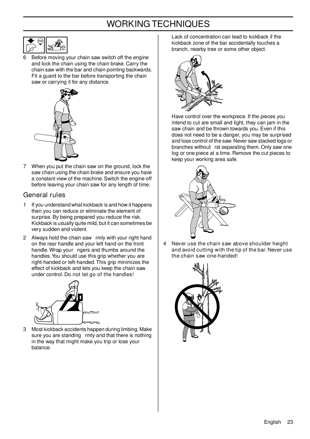 Husqvarna 1151436-95, 359 EPA III manual General rules 