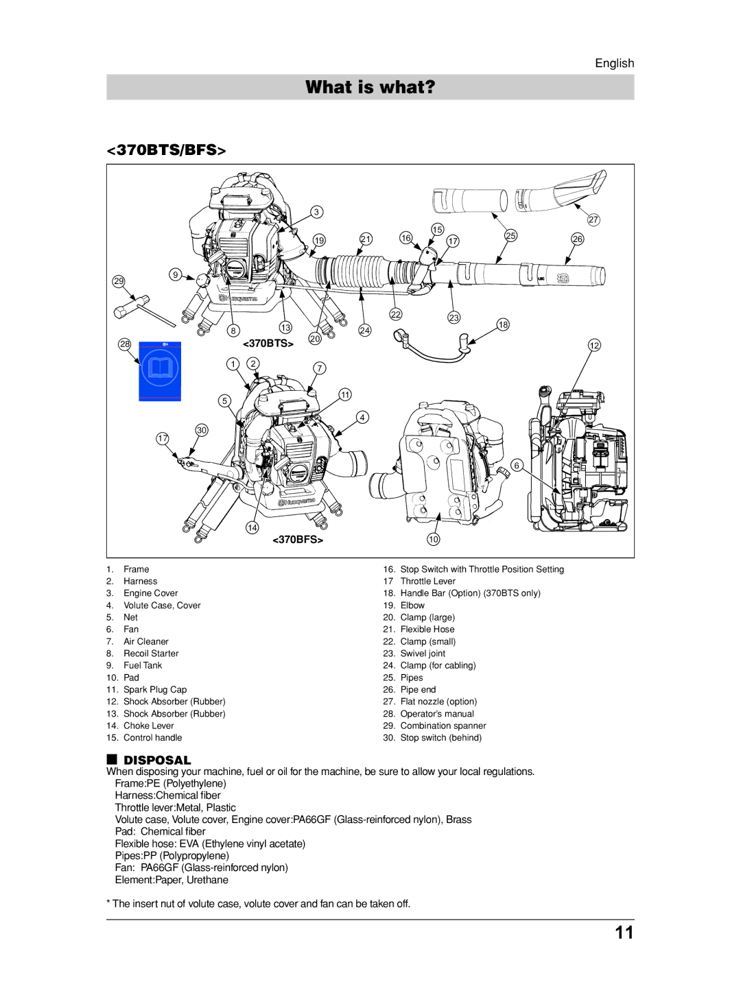 Husqvarna 350BF, 130BT, 115 31 90-95, 380BFS manual 370BTS/BFS, 370BTS 370BFS 