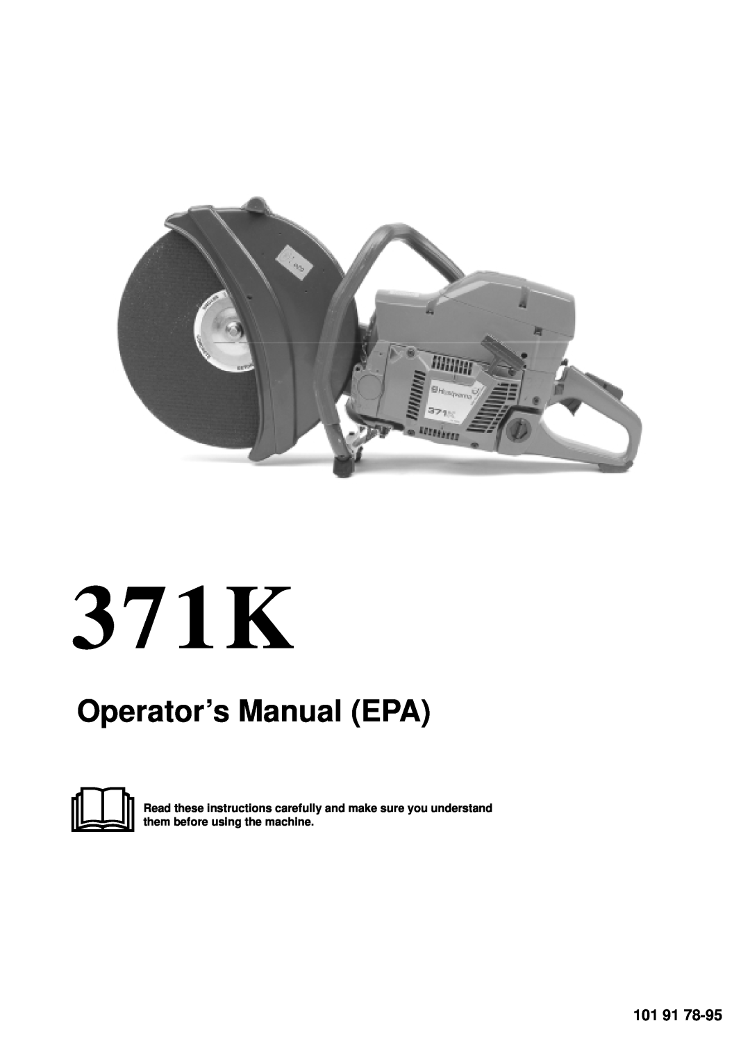 Husqvarna 371K manual 101, Operator’s Manual EPA 