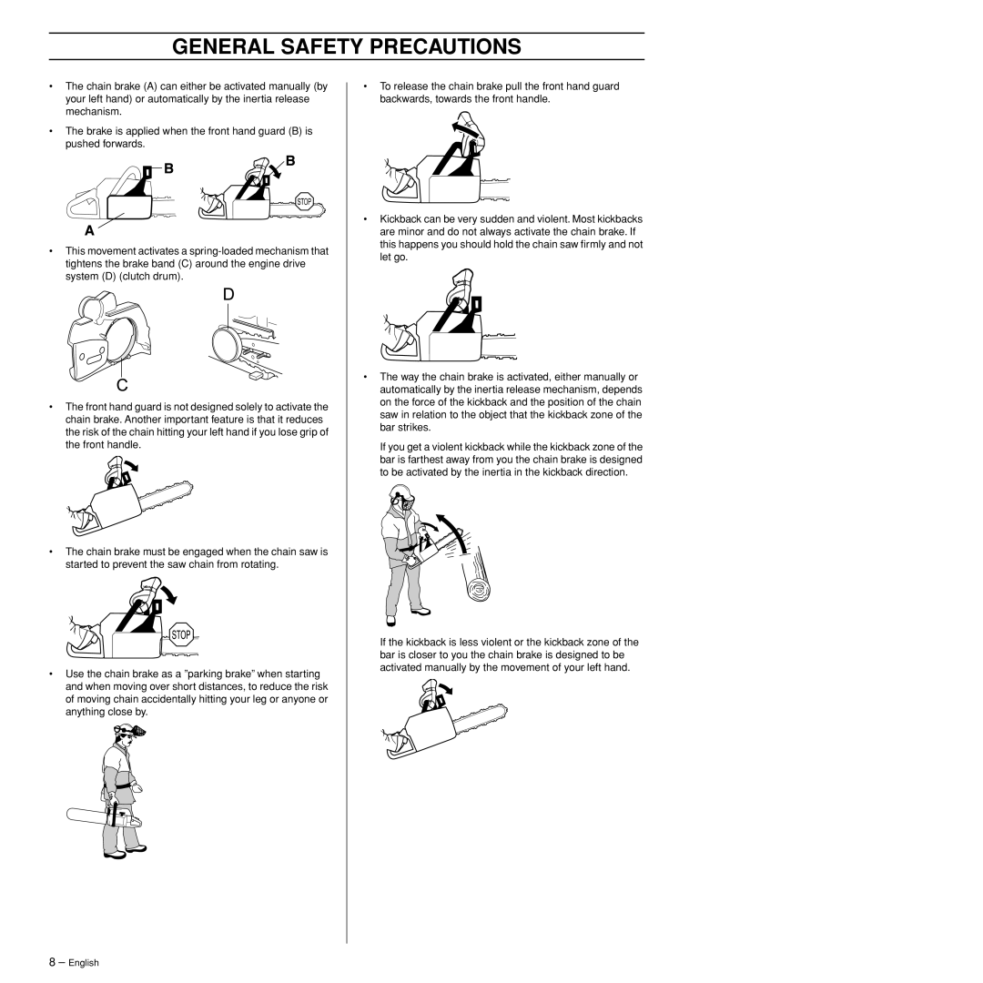 Husqvarna 372XPW manual General Safety Precautions 