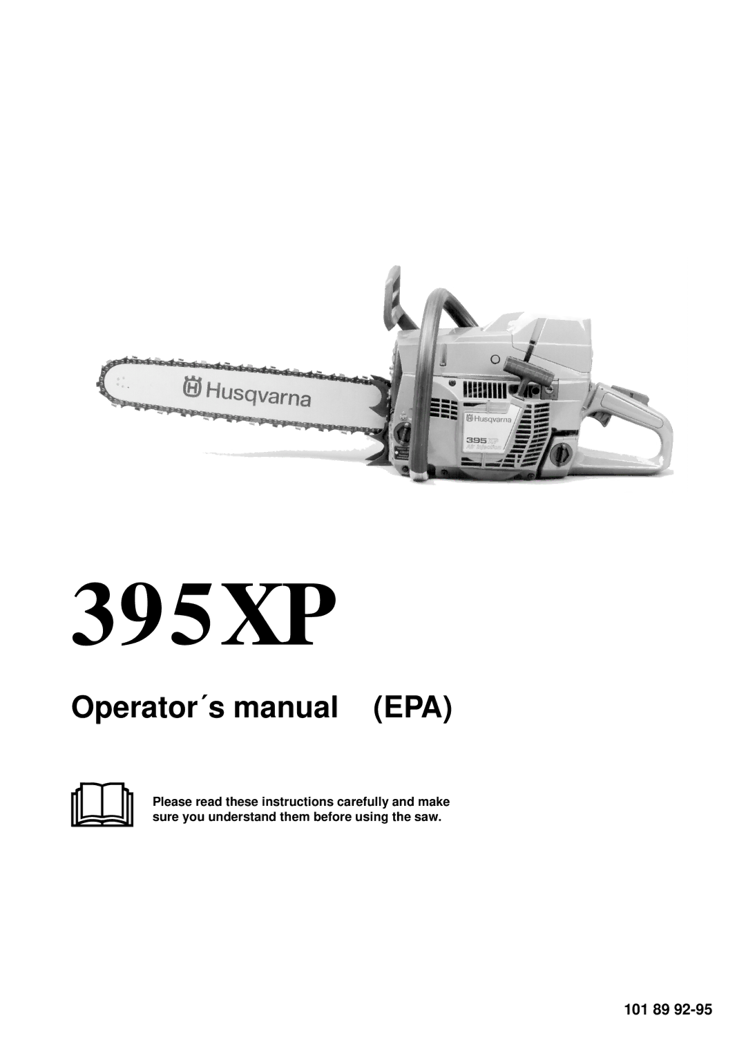 Husqvarna 395XP manual 101 89 