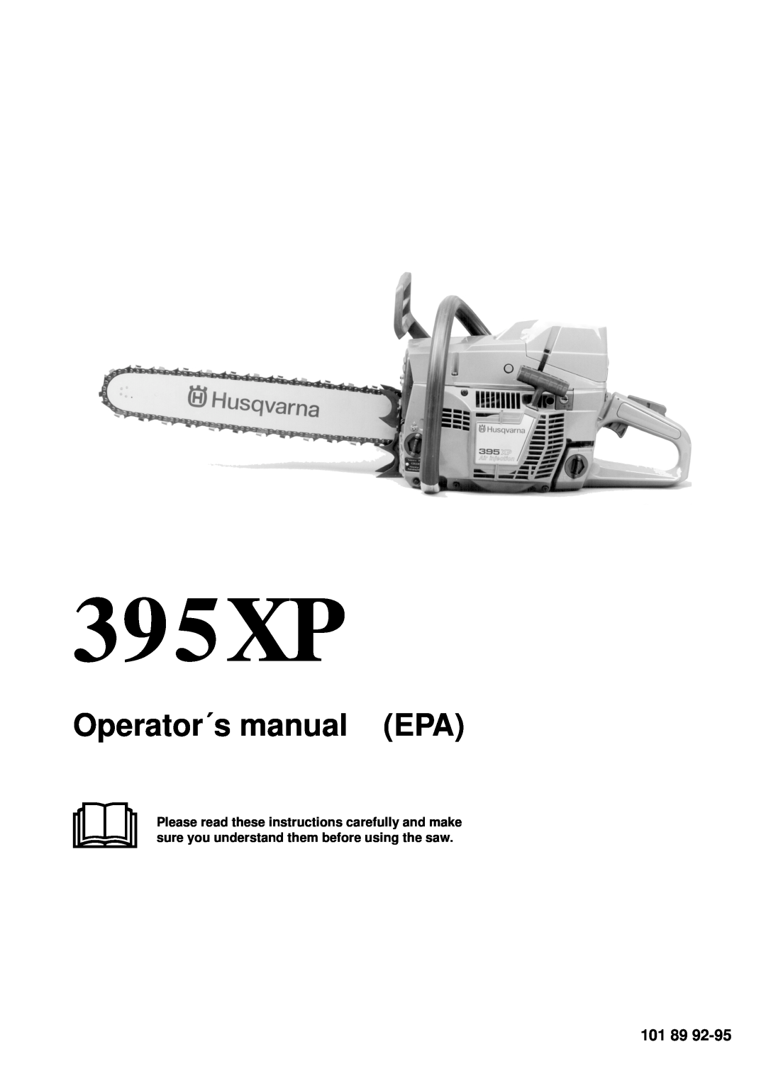 Husqvarna 395XP manual Operator´s manual EPA, 101 