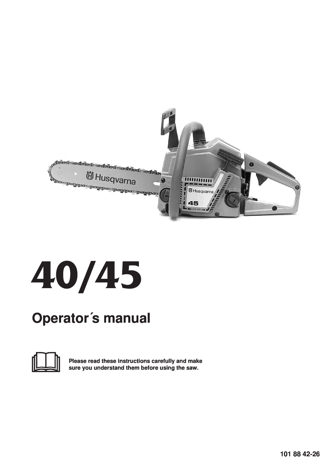Husqvarna manual 40/45, Operator´s manual 