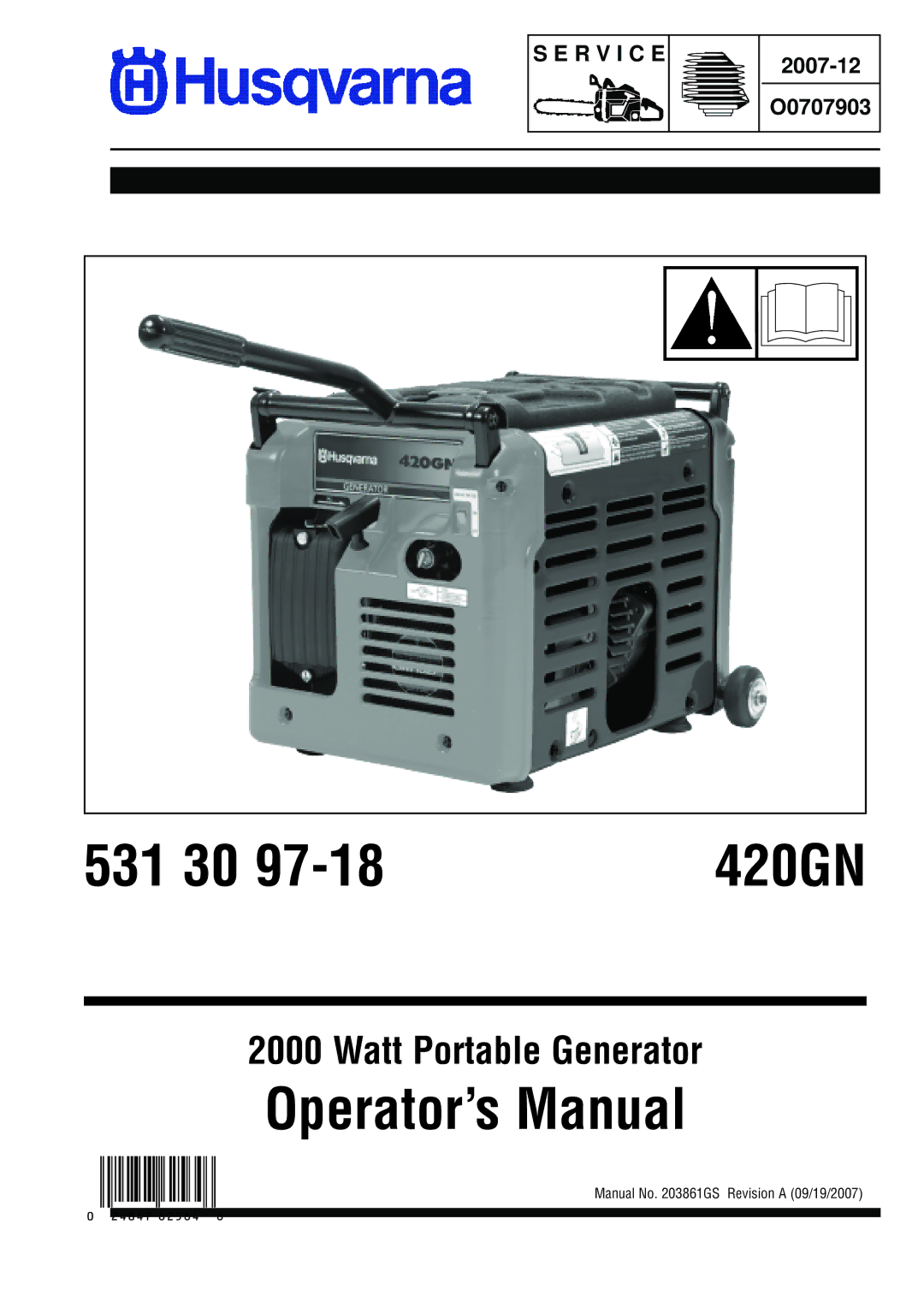 Husqvarna 420 GN manual Operator’s Manual 