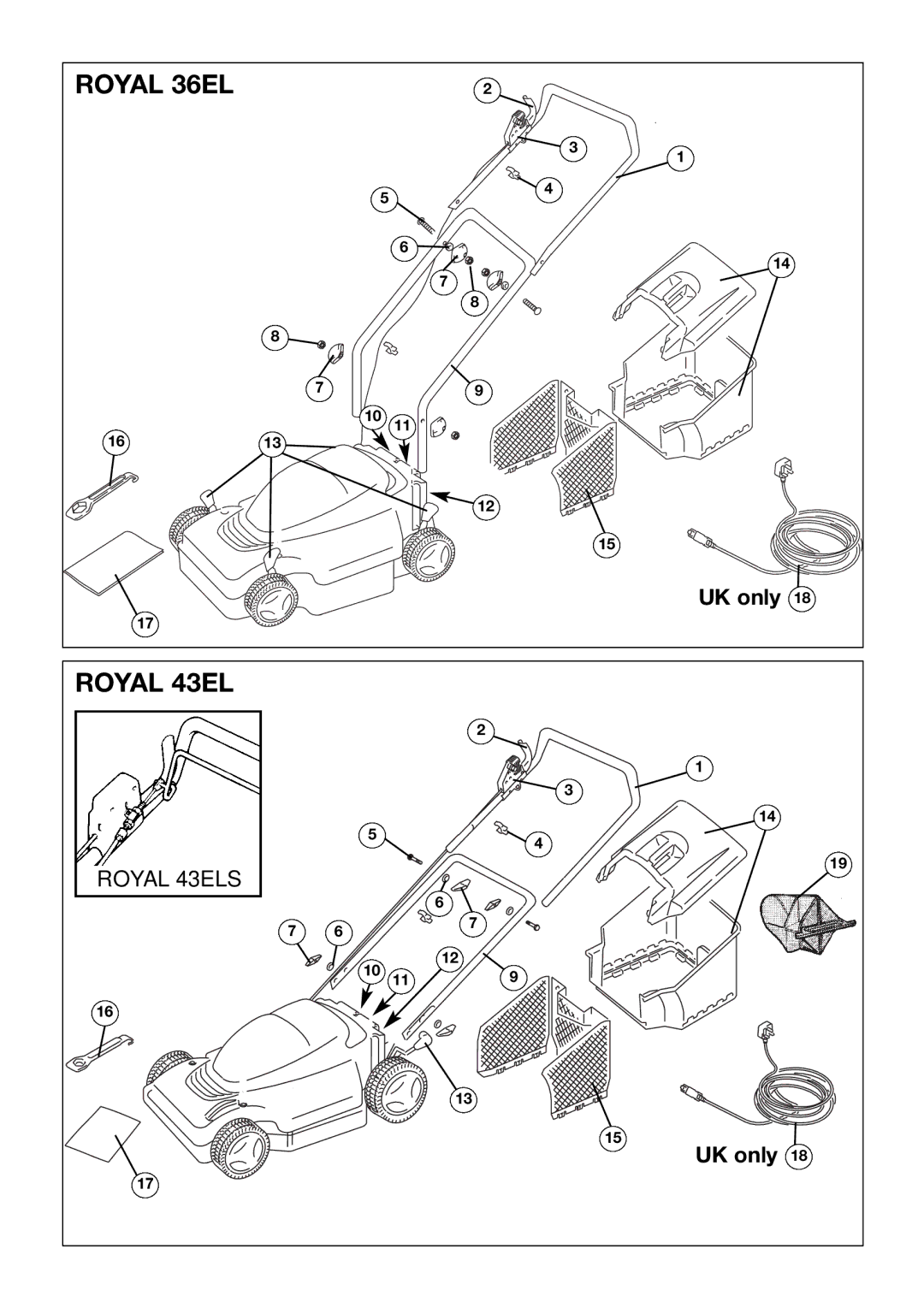 Husqvarna 43ELS manual Royal 43EL 