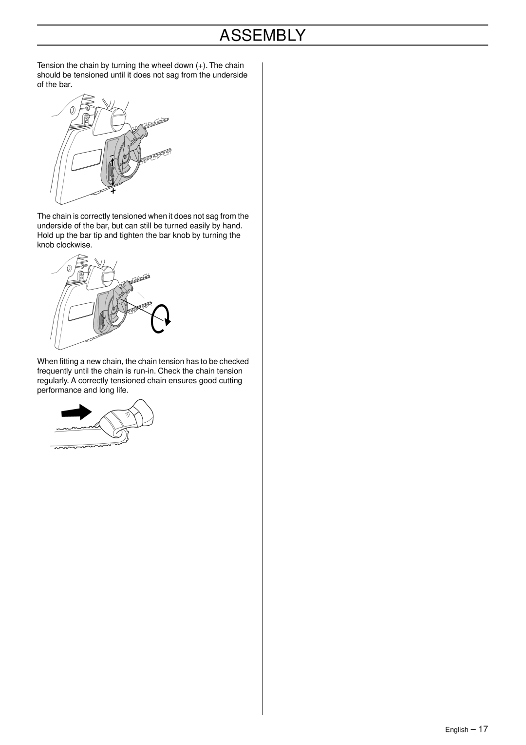 Husqvarna 445 EPA II, 445e EPA II, 450e EPA II manual Assembly 