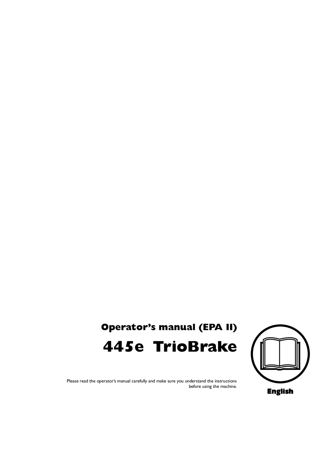 Husqvarna manual 445e TrioBrake 