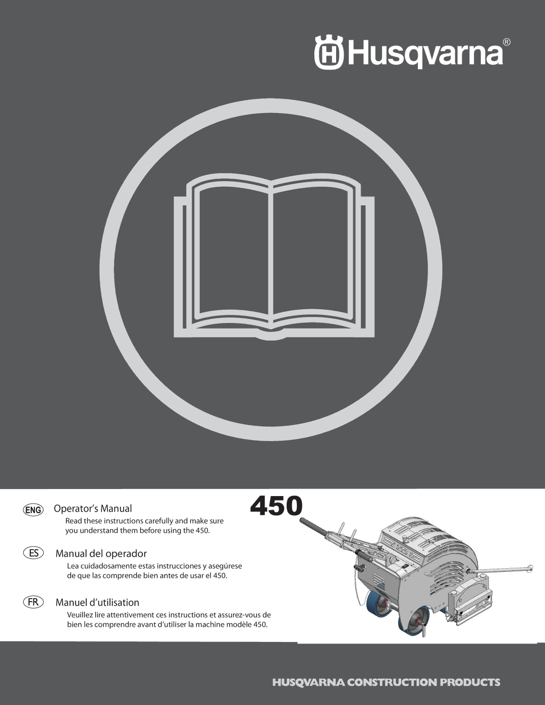 Husqvarna 450 manuel dutilisation 