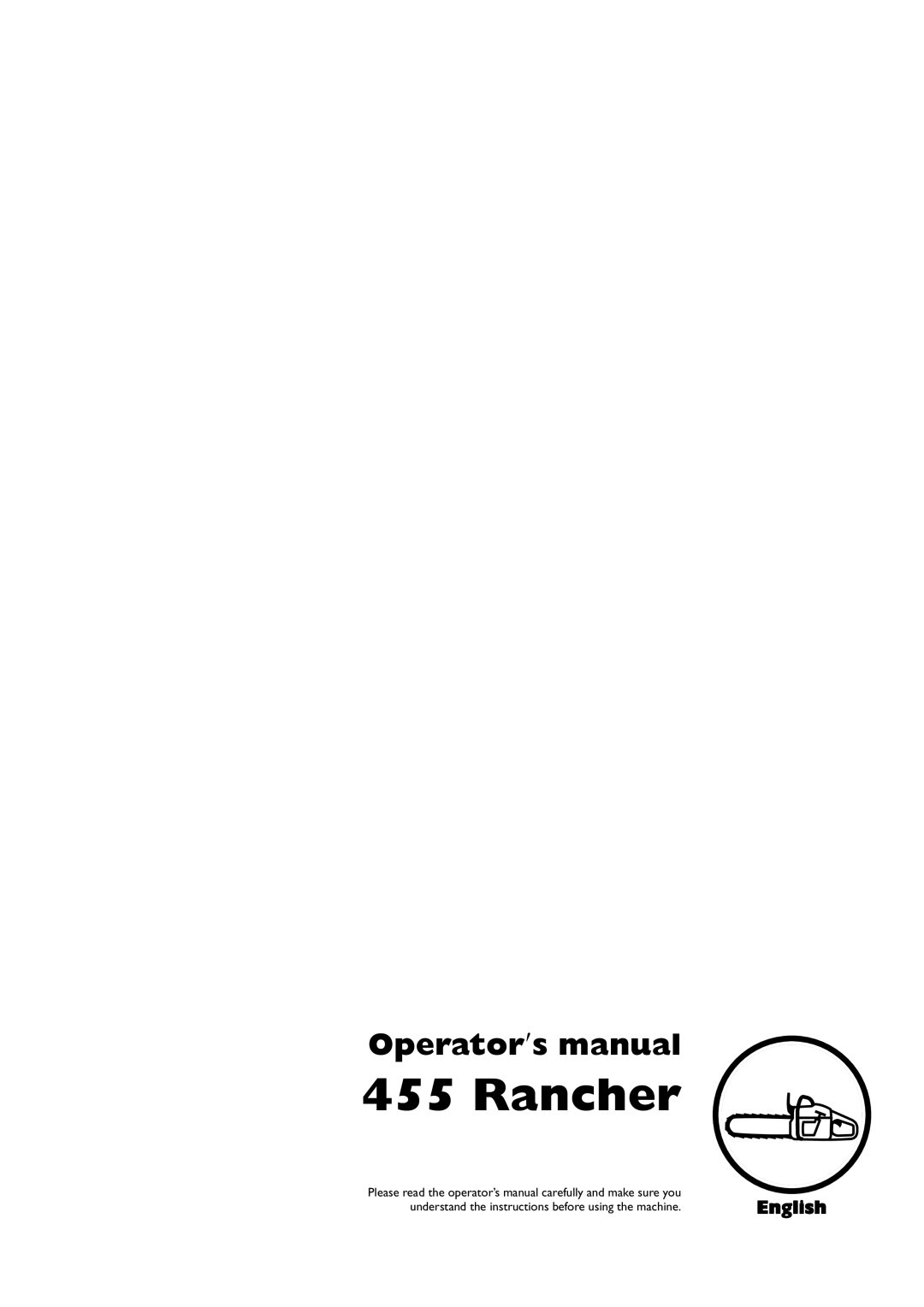 Husqvarna 455 RANCHER manual Rancher, Operator′s manual, English 