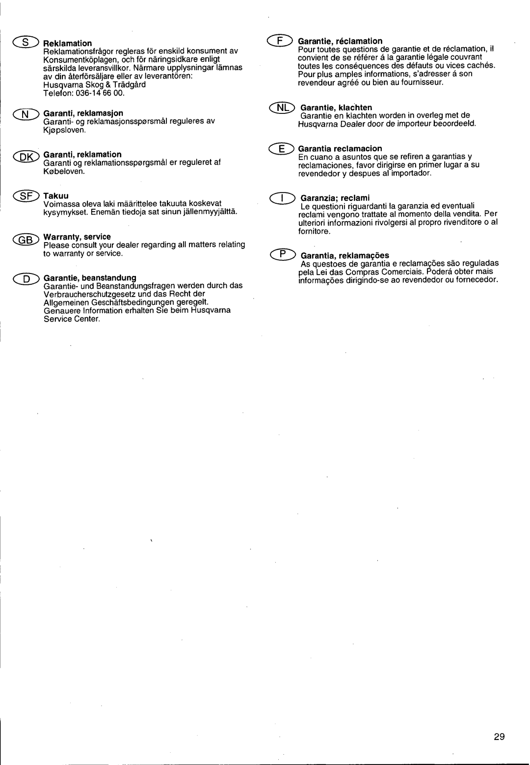 Husqvarna 46 RC, 47RC manual 