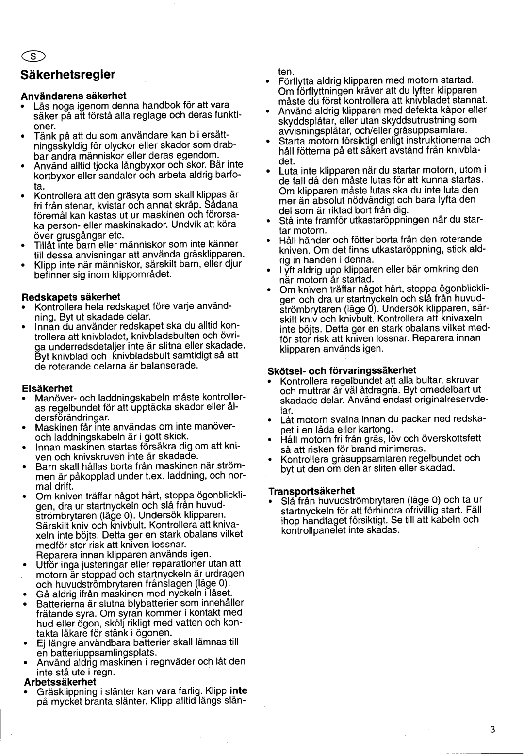 Husqvarna 46 RC, 47RC manual 
