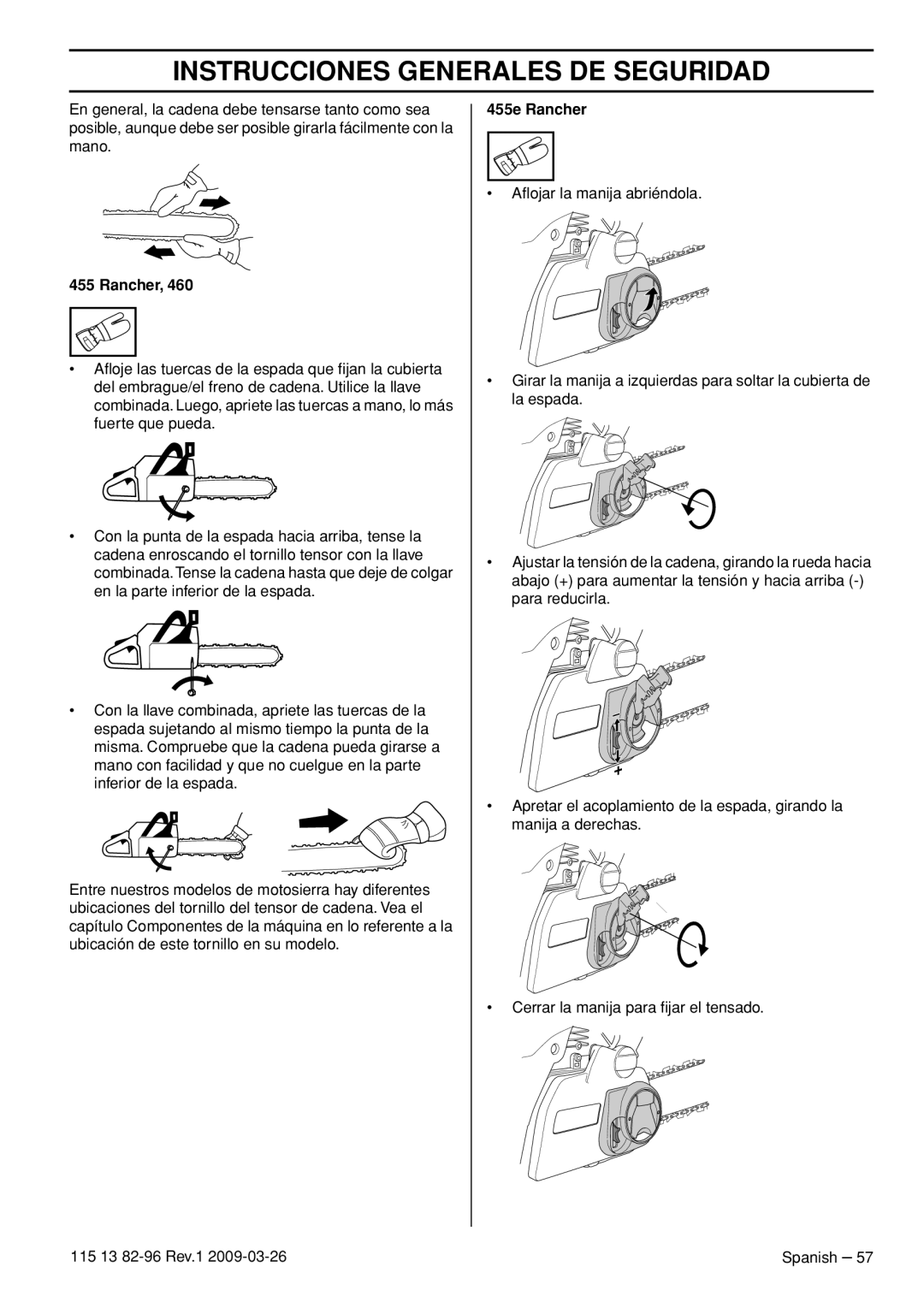 Husqvarna 115 13 82-96, 460 Rancher manual 