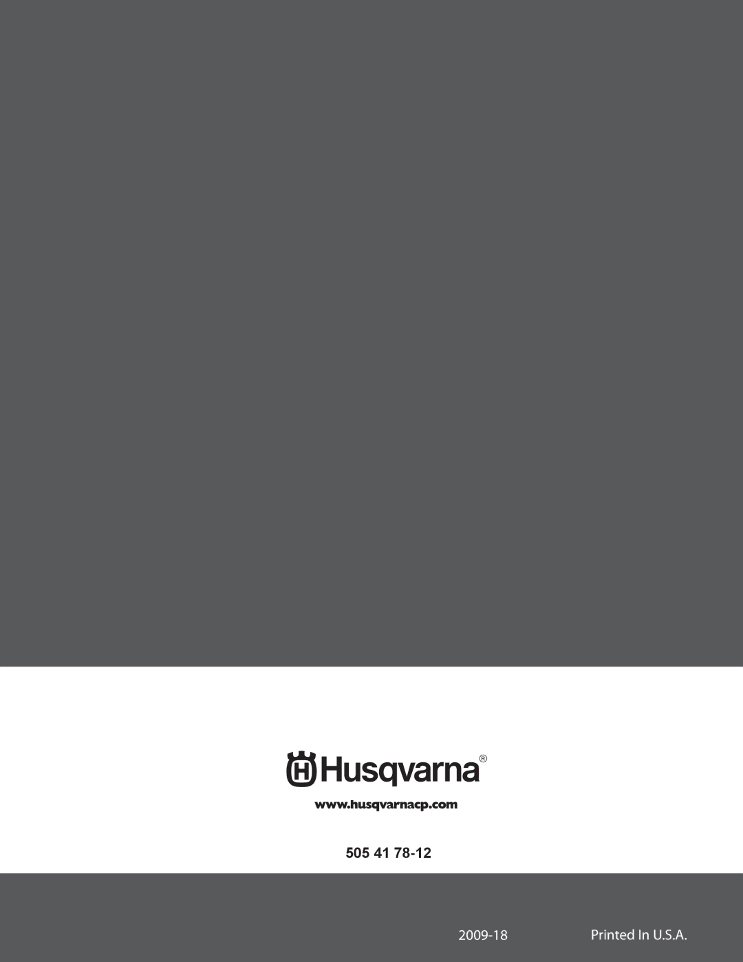 Husqvarna manual 505 41 