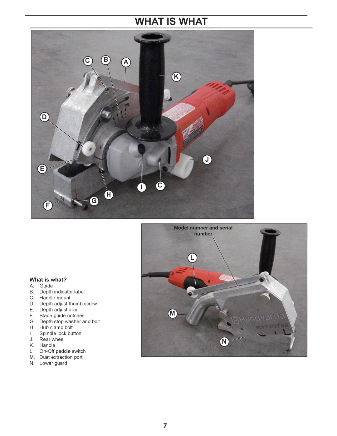 Husqvarna 50 manual What is What, What is what? 