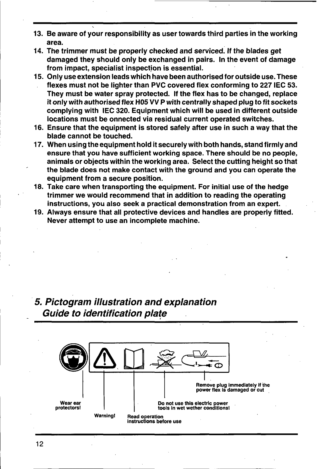 Husqvarna 500 H manual 