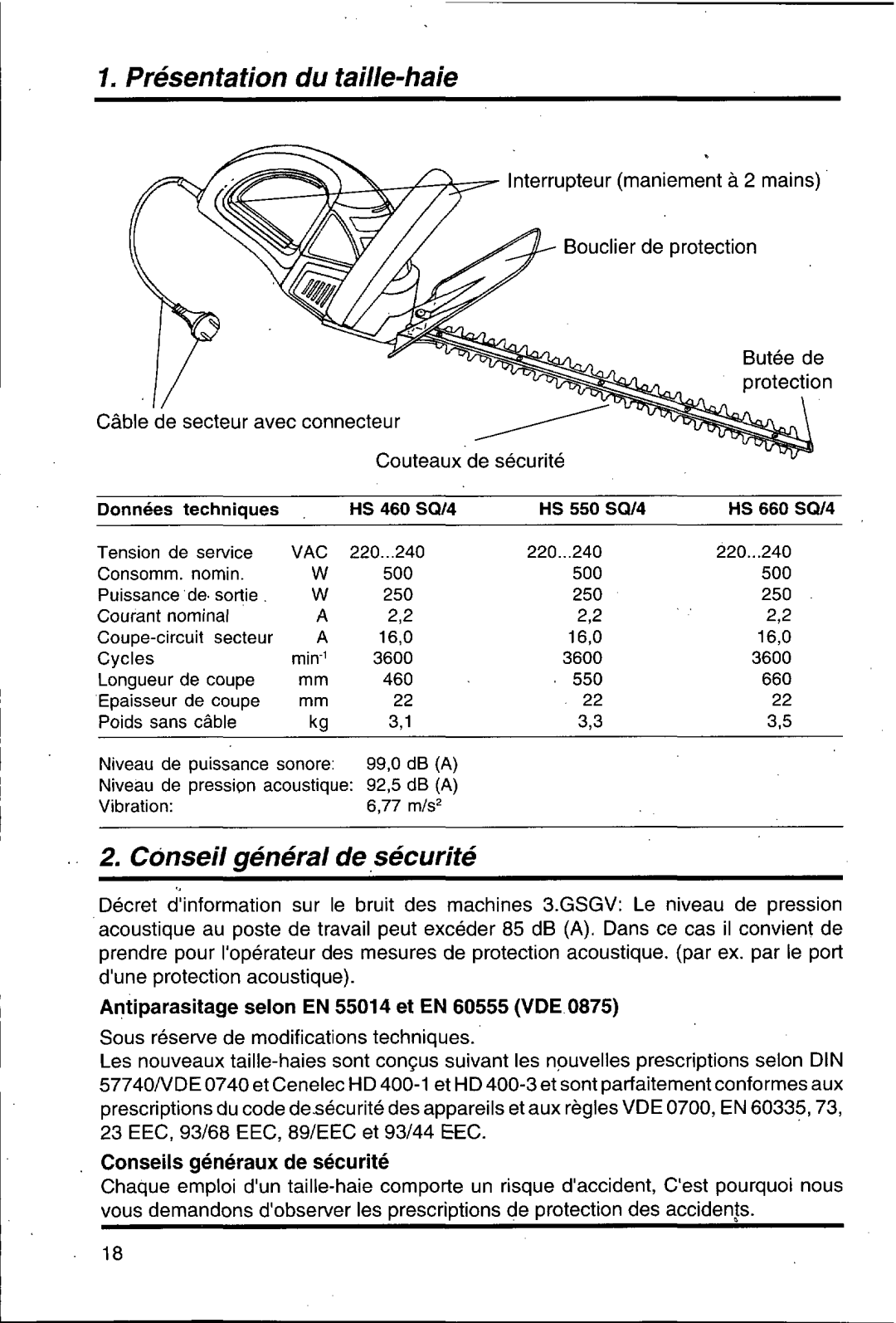 Husqvarna 500 H manual 