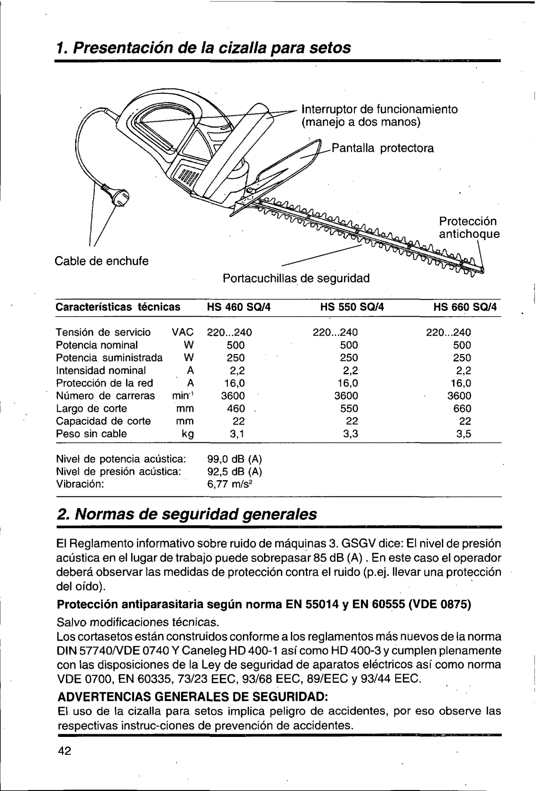 Husqvarna 500 H manual 