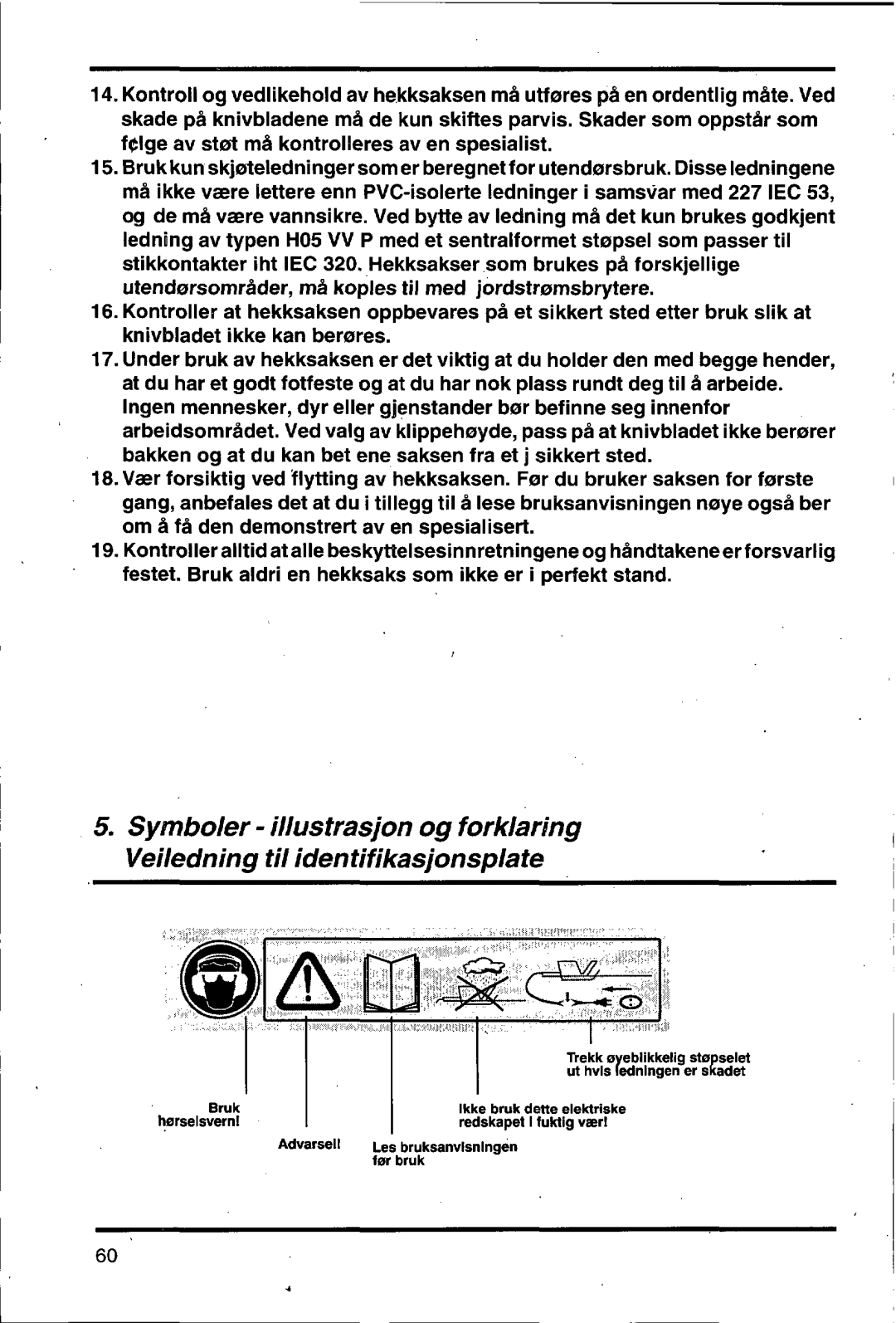 Husqvarna 500 H manual 