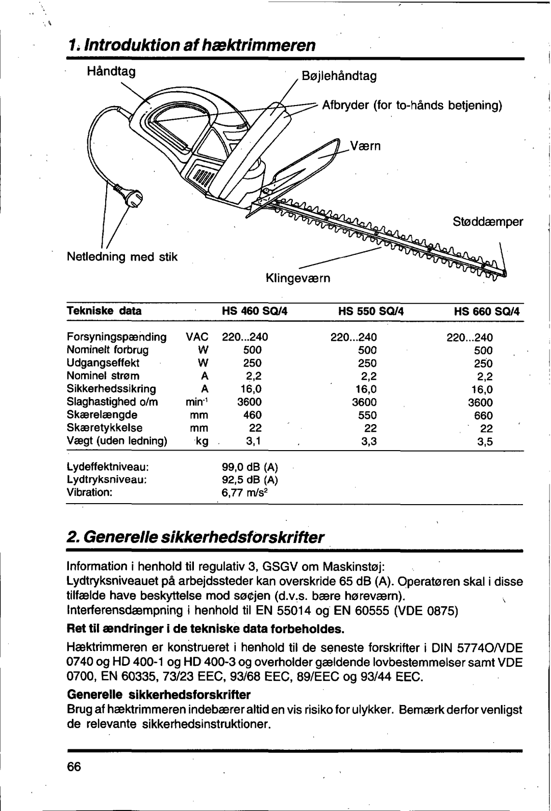 Husqvarna 500 H manual 