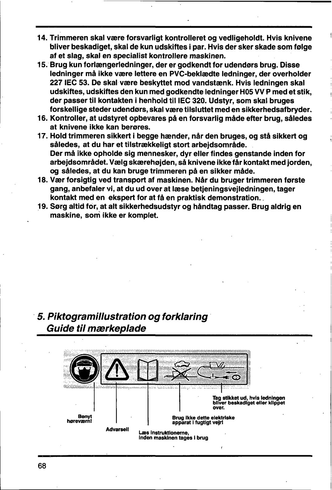 Husqvarna 500 H manual 