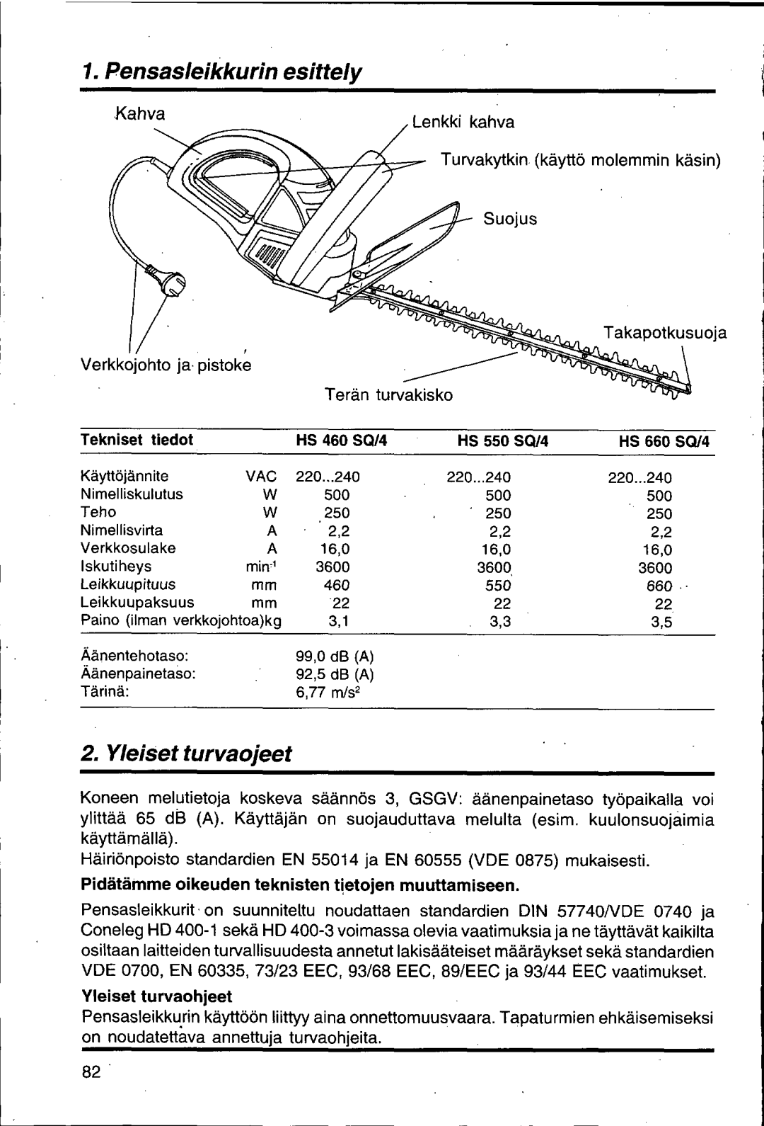 Husqvarna 500 H manual 