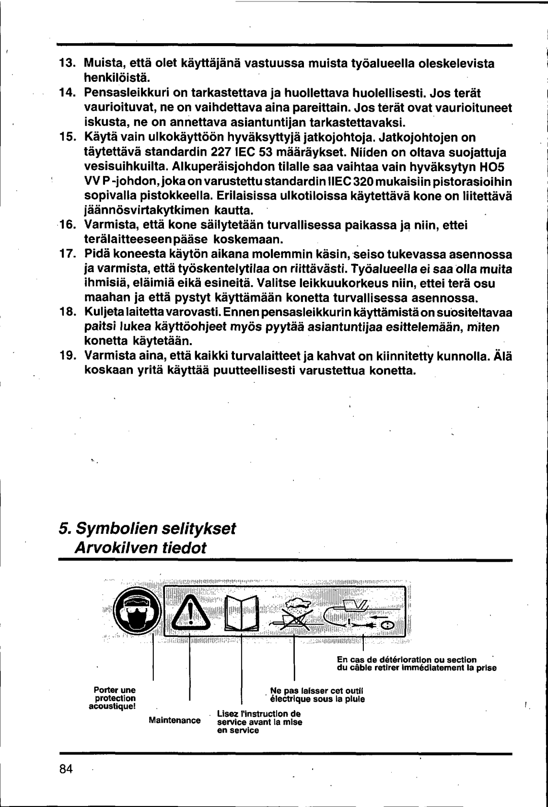 Husqvarna 500 H manual 