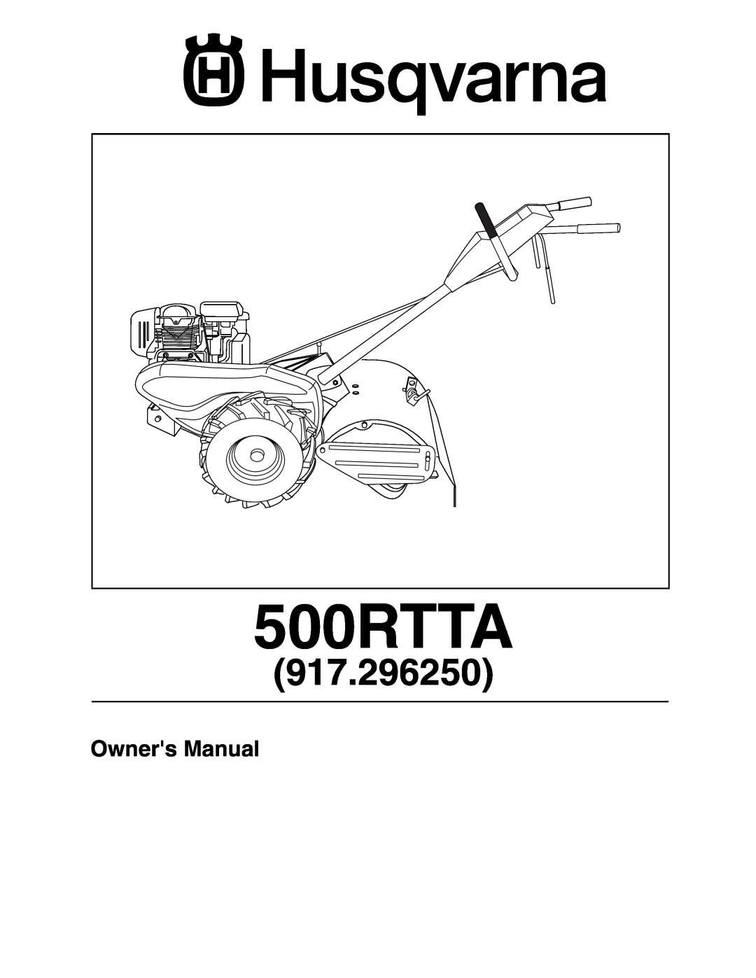 Husqvarna 500RTTA owner manual 917.296250 