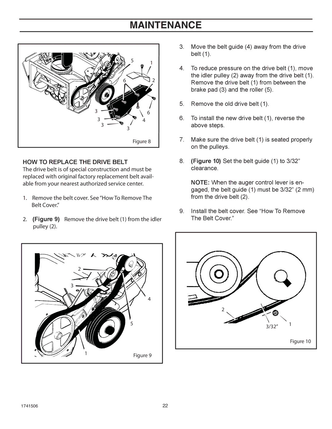 Husqvarna 5021 R, 5021 E manual HOW to Replace the Drive Belt 